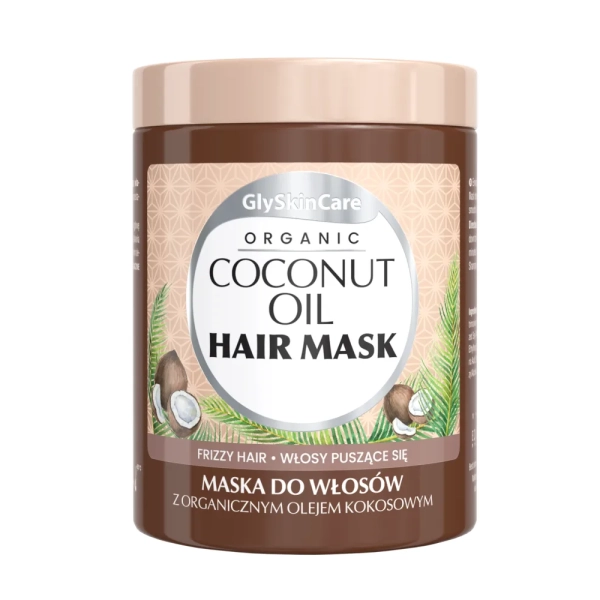 Maska do włosów z organicznym olejem kokosowym GlySkinCare Organic Oils