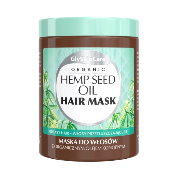 Maska do włosów z organicznym olejem konopnym GlySkinCare Organic Oils