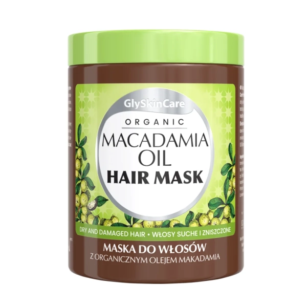 Maska do włosów z organicznym olejem makadamia GlySkinCare Organic Oils