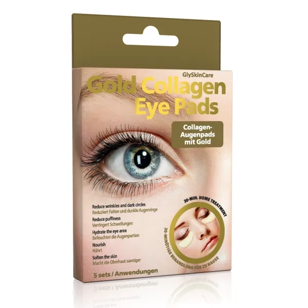 Kolagenowe płatki pod oczy ze złotem GlySkinCare Gold Therapy 5 kpl.