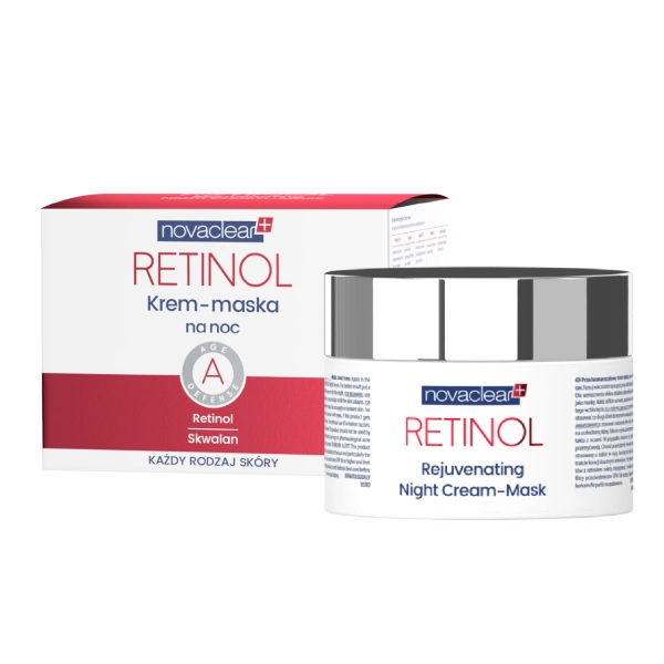 Zestaw odmładzający z retinolem: żel do mycia twarzy + serum + krem-maska na noc Novaclear Retinol