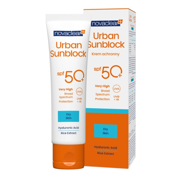 Krem ochronny do twarzy SPF50 Novaclear Urban Sunblock - skóra sucha
